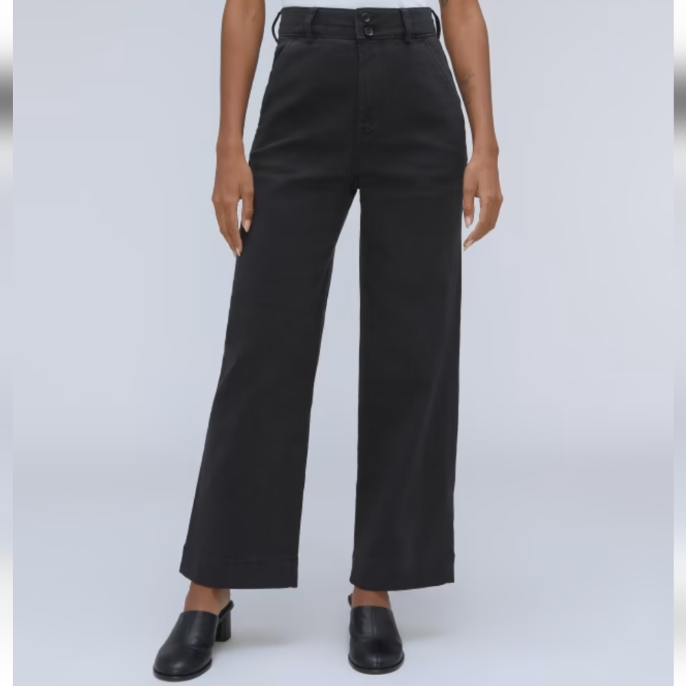Everlane The Organic Wide-Leg Pant, Size 4, NWT